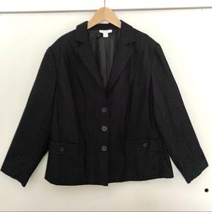 Dressbarn Black Blazer Jacket Womens Plus Size 24W. Perfect for the office!